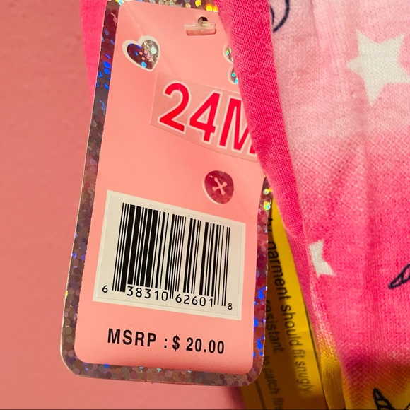NWT Mon Petit 2-piece unicorn Pjs - Picture 3 of 4